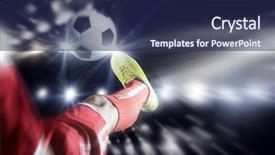  Presentation with foot pathology - Presentation theme consisting of close up image of footballer background and a navy blue colored foreground