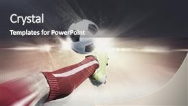  Presentation with foot mouth disease - Presentation enhanced with close up image of footballer background and a  colored foreground