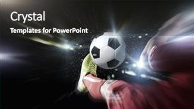  Presentation with foot pathology - Slides consisting of close up image of footballer background and a dark gray colored foreground