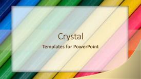  Presentation with multicolor - Slides with close-up image of multicolor pencils background background and a cream colored foreground
