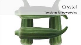  Presentation with okra - PPT layouts enhanced with close-up image of okra background and a white colored foreground