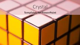  Presentation with cube - Amazing PPT layouts having close-up-image-of-part backdrop and a lemonade colored foreground