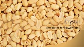  Presentation with groundnut roasted peanuts peanut - Theme enhanced with close-up image of peanut background and a yellow colored foreground