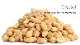  Presentation with groundnut roasted peanuts peanut oil - Beautiful slide set featuring close-up image of peanuts backdrop and a white colored foreground