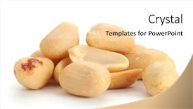  Presentation with groundnut roasted peanuts peanut - PPT layouts having colored abstract initials letter m background and a gray colored foreground