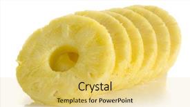  Presentation with pineapple - Slides enhanced with close-up image of pineapple background and a yellow colored foreground