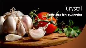  Presentation with clove - Presentation design consisting of close-up-image-of-tomato background and a black colored foreground