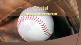  Presentation with baseball - Presentation design enhanced with close-up-image background and a tawny brown colored foreground