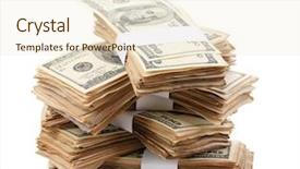  Presentation with stack - Cool new PPT theme with close-up isolated on white backdrop and a cream colored foreground