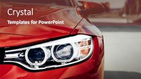  Presentation with modern - Audience pleasing presentation theme consisting of close-up-led-headlights-modern backdrop and a tawny brown colored foreground