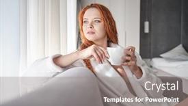  Presentation with coach - Amazing slide set having close-up-lifestyle-portrait backdrop and a gray colored foreground