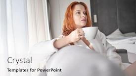  Presentation with coach - Beautiful PPT theme featuring close-up-lifestyle-portrait backdrop and a white colored foreground