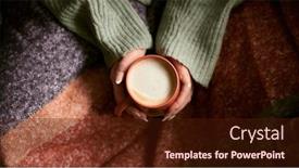  Presentation with coffee - Slides featuring close-up-looking-down and a wine colored foreground