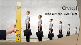  Presentation with measuring - Colorful presentation enhanced with close-up-male-hand-measuring backdrop and a  colored foreground