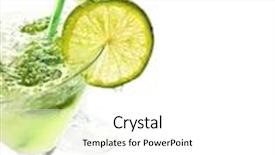  Presentation with lime - Audience pleasing presentation theme consisting of two tasty alcoholic cocktails - close up margaritas with lime backdrop and a white colored foreground