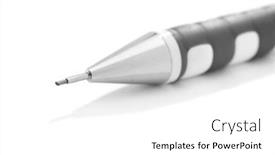  Presentation with mechanical - Slide set consisting of close-up-mechanical-pencil-isolated background and a white colored foreground