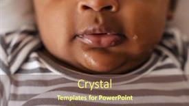  Presentation with cute baby - Presentation with close-up-mouth-of-cute background and a  colored foreground