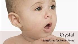  Presentation with preemie baby close up - Audience pleasing theme consisting of close-up of a baby backdrop and a  colored foreground