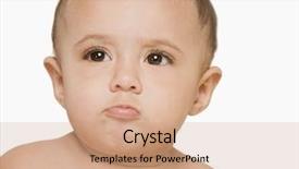  Presentation with preemie baby close up - Theme with close-up of a baby background and a  colored foreground