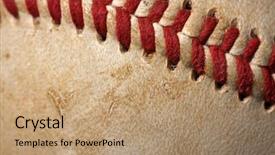  Presentation with mlb baseball - Audience pleasing presentation consisting of close up of a baseball backdrop and a coral colored foreground