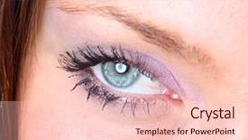  Presentation with eye - PPT layouts featuring close-up-of-a-beautiful background and a lemonade colored foreground