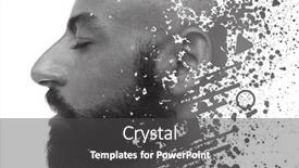  Presentation with bold abstract - Colorful PPT theme enhanced with close-up-of-a-black backdrop and a dark gray colored foreground