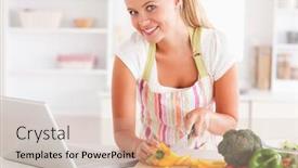  Presentation with kitchen - Cool new PPT layouts with close-up-of-a-blonde backdrop and a lemonade colored foreground