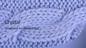  Presentation with pattern - Theme with a blue woolen pattern background and a light blue colored foreground