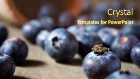  Presentation with ion - Presentation consisting of close-up-of-a-blueberries background and a tawny brown colored foreground