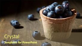  Presentation with blueberries - Audience pleasing slides consisting of close-up-of-a-blueberries backdrop and a violet colored foreground