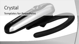  Presentation with bluetooth - PPT theme featuring close-up of a bluetooth background and a light gray colored foreground