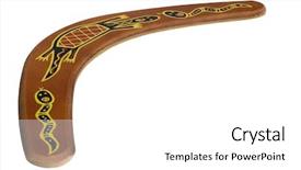  Presentation with newspaper headlines close up - Theme featuring close-up of a boomerang background and a white colored foreground