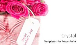  Presentation with happy mothers day - Amazing PPT theme having card on a white background backdrop and a white colored foreground