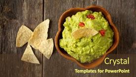 Presentation with nachos - Slide deck enhanced with close-up-of-a-bowl background and a tawny brown colored foreground