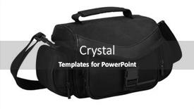  Presentation with bag - Audience pleasing slide set consisting of close-up-of-a-camera backdrop and a dark gray colored foreground