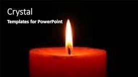  Presentation with candle - Colorful PPT theme enhanced with a candle with black backdrop and a black colored foreground
