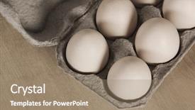  Presentation with carton for eggs - Slide deck consisting of close-up of a carton background and a  colored foreground