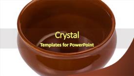  Presentation with ceramic - Theme featuring close-up of a ceramic bowl background and a tawny brown colored foreground