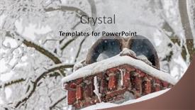  Presentation with pathways in winter - Slide deck with close-up-of-a-chimney background and a  colored foreground