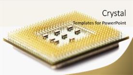  Presentation with chip - PPT layouts with close-up of a chip background and a blonde colored foreground
