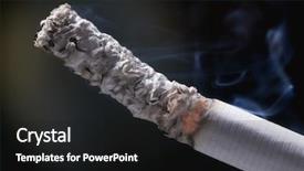  Presentation with cigarette - Beautiful presentation design featuring close-up of a cigarette with ash backdrop and a black colored foreground