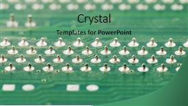  Presentation with circuit - Theme having close-up of a circuit board background and a seafoam green colored foreground