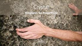  Presentation with spain - Presentation theme with close-up-of-a-climber background and a coral colored foreground