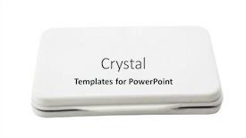  Presentation with ink - Cool new PPT theme with close-up of a closed ink pad backdrop and a white colored foreground