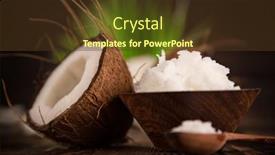  Presentation with coconut oil - Cool new presentation theme with close-up-of-a-coconut backdrop and a tawny brown colored foreground