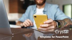  Presentation with mobile home - Colorful slides enhanced with close-up-of-a-concentrated backdrop and a tawny brown colored foreground