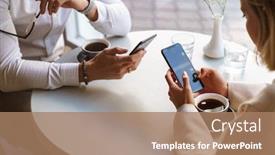  Presentation with cafe - Amazing presentation theme having close-up-of-a-couple backdrop and a coral colored foreground