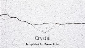  Presentation with concrete cracked - Theme having close-up-of-a-cracked background and a white colored foreground