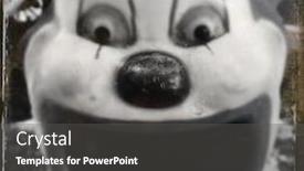  Presentation with creepy - Colorful PPT theme enhanced with close up of a creepy backdrop and a dark gray colored foreground