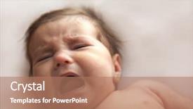  Presentation with premature infant - Beautiful presentation design featuring close up of a crying backdrop and a coral colored foreground
